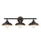 Westinghouse Iron Hill Wall Mount LED, 3-Light, Dimmable, 6.5W, Oil Rubbed Bronze and Metal Shade 6133000 - alternate 1